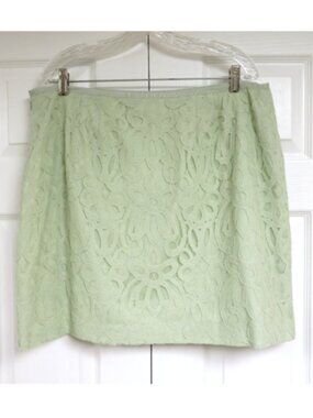 New! Ann Taylor LOFT Lace Overlay Pencil Skirt 16